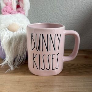 🐰 RAE DUNN BUNNY KISSES PINK MODERN FARMHOUSE COFFEE TEA SPRING EASTER MUG